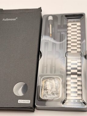Apple Watch Band, Stainless Steel, New, 42/44/45/46/49mm, silver